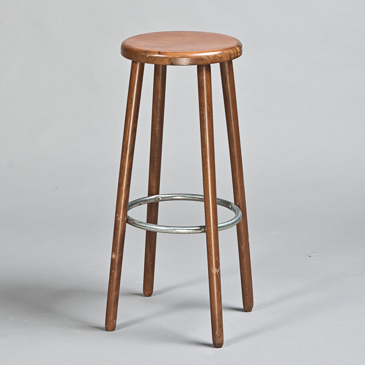 Barhocker VINTAGE 2, D 31 x H 76 cm, Holz, Dunkelb;