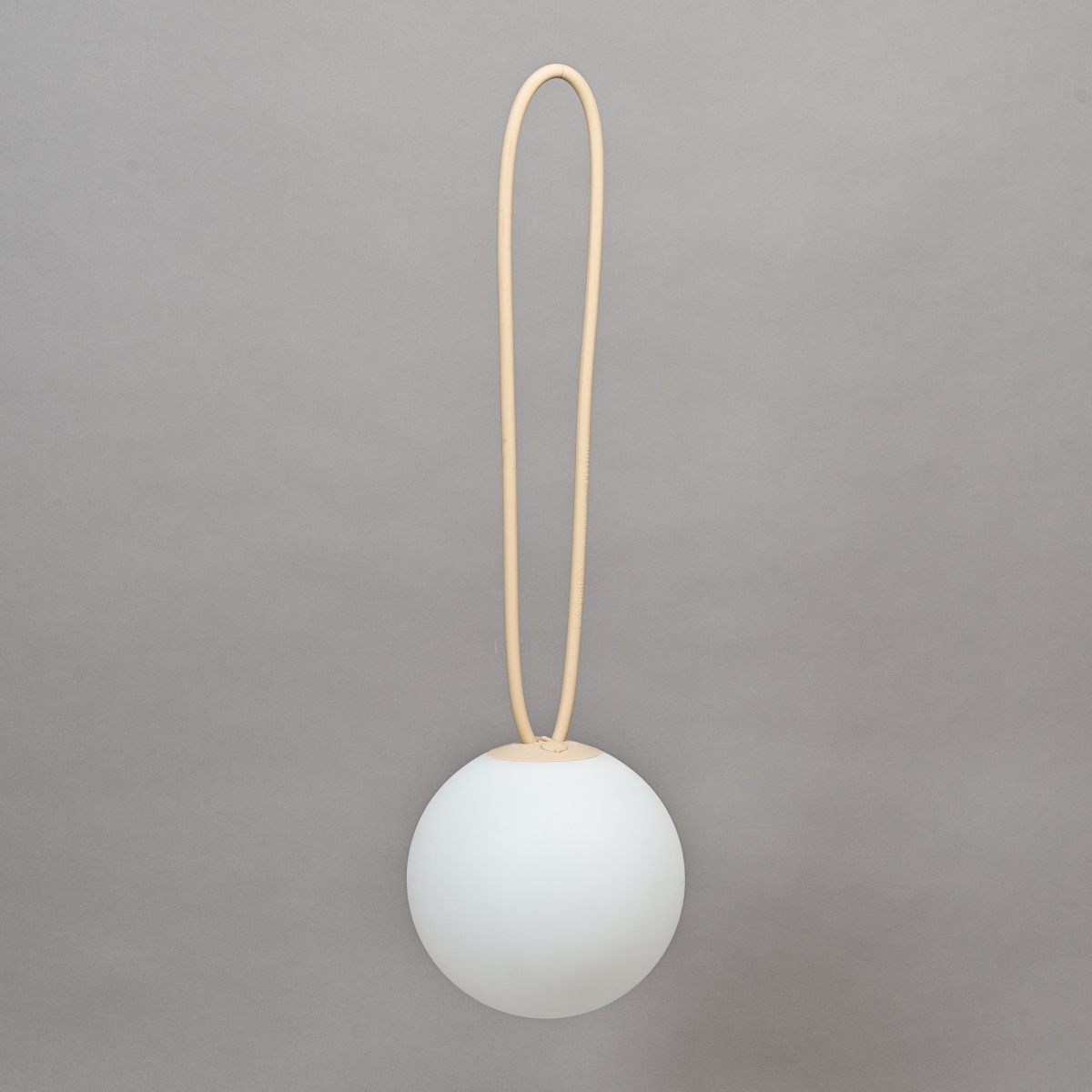 Akku-LED-Leuchte, BOLLEKE, D 20 cm, Weiss/Sand;