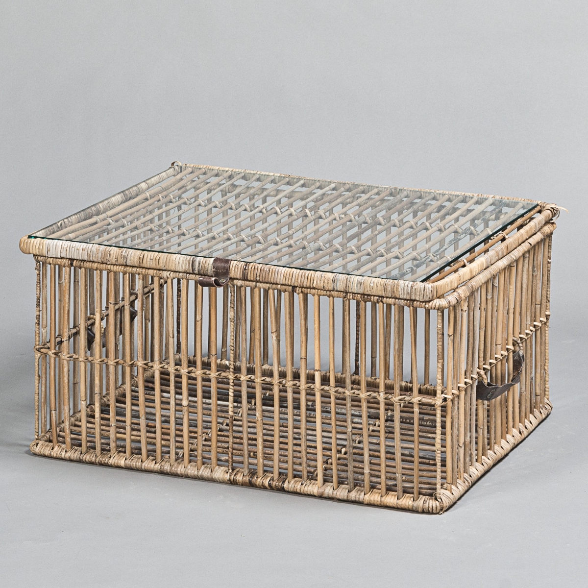 Rattankoffer M, L 62 x B 47 H 32 cm, Bambus, Natur;