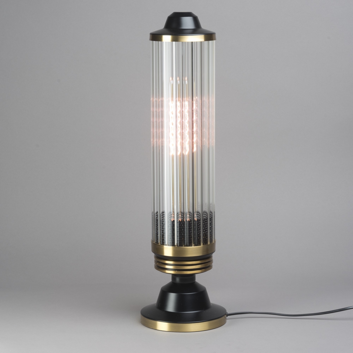 Tischleuchte TUBO, dimmb., H 60 x Do 12,5 cm, Klar;