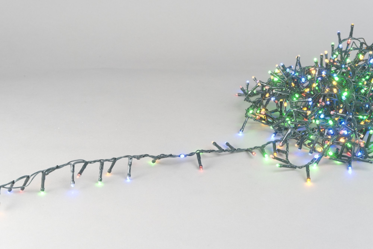 LED-CLUSTER, 17 m, 700, Grün/Bunt;