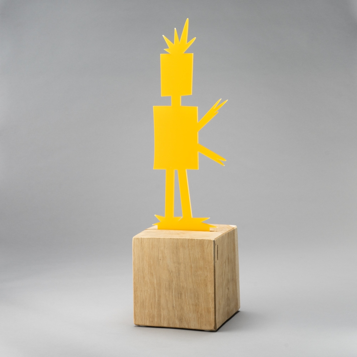 BERKES N° 3 M, Acrylglas auf Holzsockel, Orange;